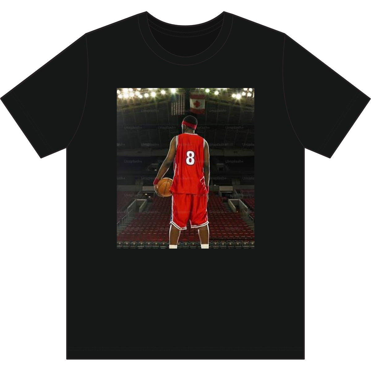 Number 8 Basketball Graphic Tee — Court Ready Player Jersey T-Shirt