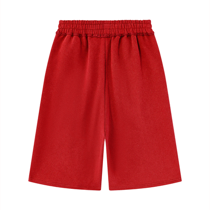 I LOVE BRAINS spiked red shorts