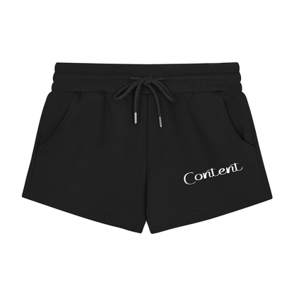 Women's Drawstring shorts engraved text content