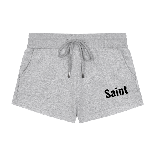 Women's Drawstring Shorts Saint engraved text