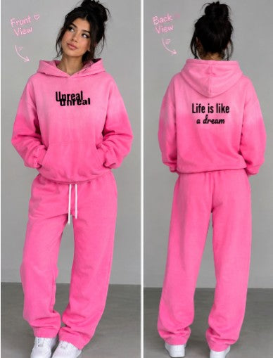 Sunfade unreal pink hoodie