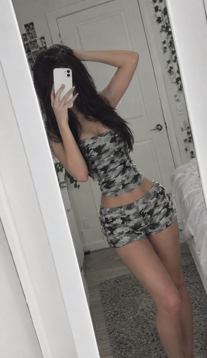Camo set Denim shorts